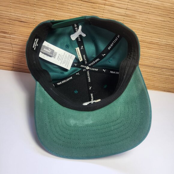 Puma P Snapback Hat Cap Green White Logo Adjustable Nova Scotia Spirit Co - Picture 6 of 10